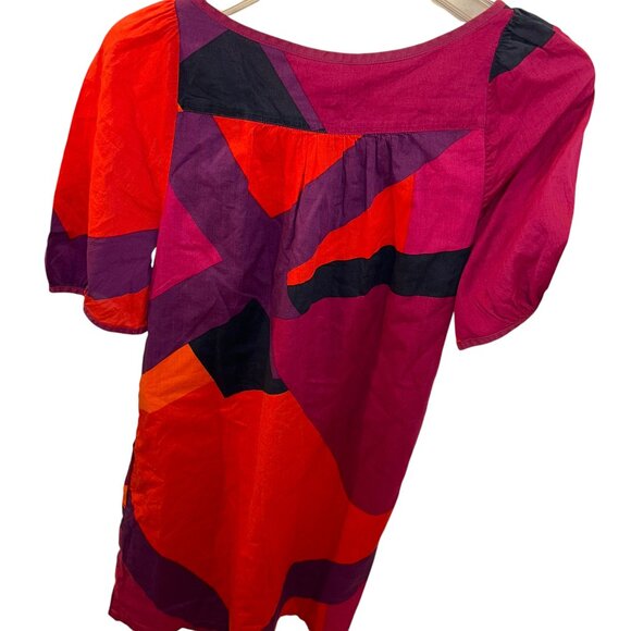 marc jacobs purple orange fuschia color block shift dress 0 - Picture 4 of 4